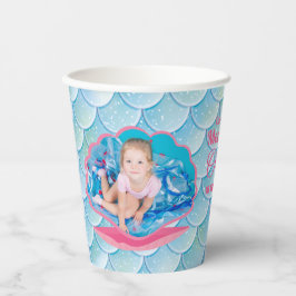 Whimsical Mermaid Under Sea Birthday Paper Cup Pappbecher