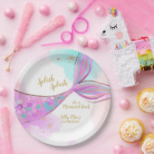 Whimsical Mermaid unter der Tafel aus Meerespapier Pappteller (Party)
