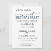 Whimsical Mermaid with Balloon Birthday Einladung (Rückseite)