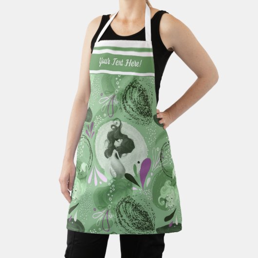 Whimsical Mermaids Green Abstrakt Schürze (InSitu)