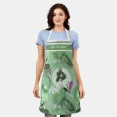 Whimsical Mermaids Green Abstrakt Schürze (Getragen)