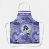 Whimsical Mermaids Lila Abstrakt Schürze (Vorderseite)