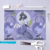 Whimsical Mermaids Lila Abstrakter Hintergrund Seidenpapier (Handwerk)