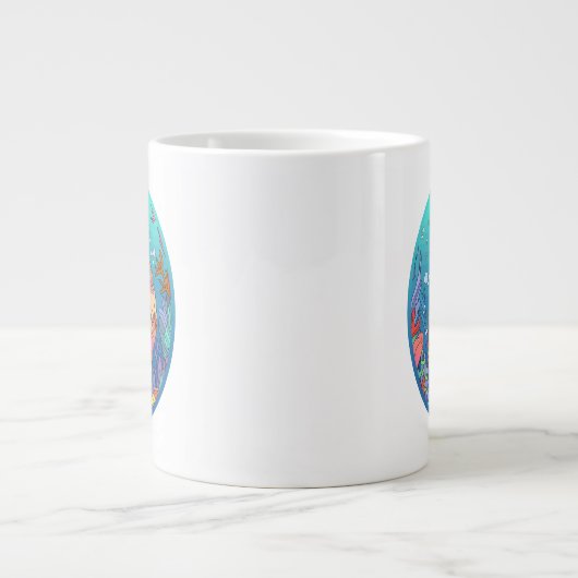 Whimsical Merman Abs Tasse (Vorderseite)