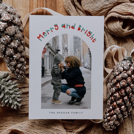 Whimsical Merry and Bright Arch Frame Weihnachten