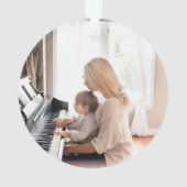 Whimsical Merry and Bright Festive Holiday Foto Ornament (Rückseite)