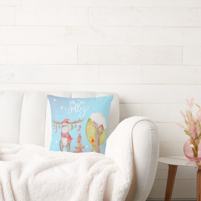 Whimsical Merry Chris Moose - Oh So Jolly Kissen (Liege)
