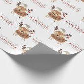 Whimsical Merry Christmas Deer Geschenkpapier (Ecke)