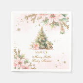 Whimsical Merry Little Baby Dusche Pink Gold Serviette (Vorderseite)