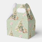 Whimsical Merry Little Baby Dusche Rosa grünes Mäd Geschenkschachtel (Rückseite)