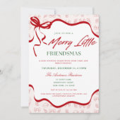 Whimsical Merry Little Friendsmas Christmas Party Einladung (Vorderseite)
