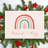 Whimsical Merry Married Calligraphy Wedding  Dankeskarte