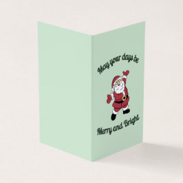 Whimsical Merry Santa Xmas Card