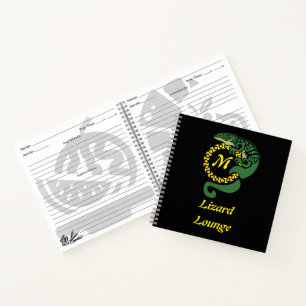 Whimsical Mexican Alligator Lizard Climbing Tribal Notizblock