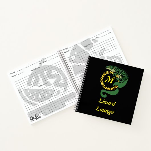 Whimsical Mexican Alligator Lizard Climbing Tribal Notizblock (Innenseite)