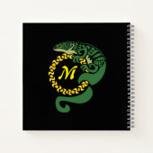 Whimsical Mexican Alligator Lizard Climbing Tribal Notizblock (Rückseite)