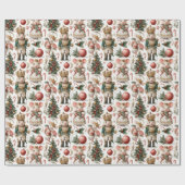Whimsical Mice & Candy Canes Geschenkpapier (Flach)