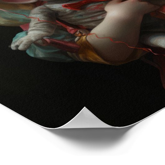 Whimsical Mini Model Clown Poster mit realistische (Ecke)