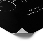 Whimsical Minimal Script | Black Oh Snap Hashtag Poster (Ecke)