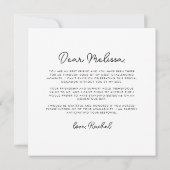 Whimsical Minimal Script Bridesmaid Vorschlag Card Einladung (Rückseite)