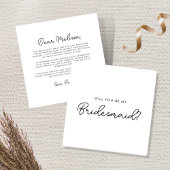 Whimsical Minimal Script Bridesmaid Vorschlag Card Einladung