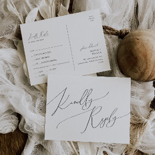 Whimsical Minimal Script Menü Auswahl UAWG Postkar Postkarte