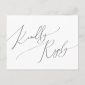 Whimsical Minimal Script Menü Auswahl UAWG Postkar Postkarte (Vorderseite)