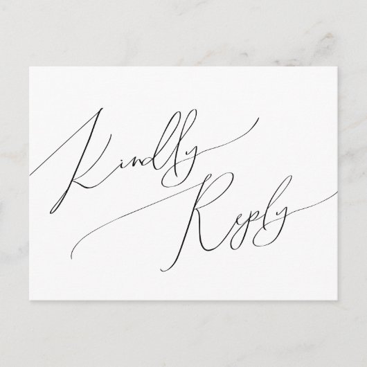 Whimsical Minimal Script Menü Auswahl UAWG Postkar Postkarte (Vorderseite)