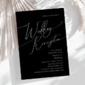 Whimsical Minimal Script | Schwarze Hochzeit Einladung