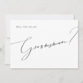 Whimsical Minimal Script Trauzeuge Vorschlag Card Einladung (Vorderseite)