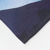 Whimsical Minimalistisch Gold Mountain Wasserfarbe Fleecedecke (Ecke)