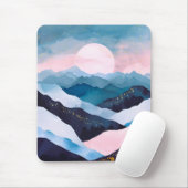 Whimsical Minimalistisch Gold Mountain Wasserfarbe Mousepad (Mit Mouse)