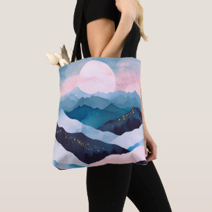 Whimsical Minimalistisch Gold Mountain Wasserfarbe Tasche