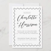 Whimsical Minimalistisch Handwriting Script Weddin Einladung (Vorderseite)