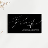 Whimsical Minimalistisch Script Black Wedding Webs Begleitkarte