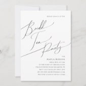 Whimsical Minimalistisch Script Bridal Tea Party Einladung (Vorderseite)