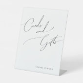 Whimsical Minimalistisch Script Cards und Geschenk Sockelschild (Vorderseite)