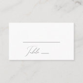 Whimsical Minimalistisch Script Flat Wedding Platzkarte (Vorderseite)