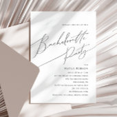 Whimsical Minimalistisch Script Junggeselinnen-Abs Einladung