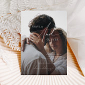 Whimsical Minimalistisch Script Lässig Foto Hochze Einladung