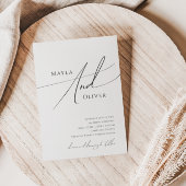 Whimsical Minimalistisch Script Lässig Wedding Einladung