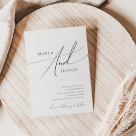 Whimsical Minimalistisch Script Lässig Wedding Einladung