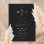 Whimsical Minimalistisch Script Simple White Weddi Einladung