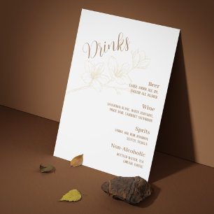 Whimsical Minimalistisch Script Wedding Drinks Men Poster
