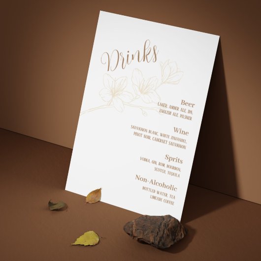 Whimsical Minimalistisch Script Wedding Drinks Men Poster