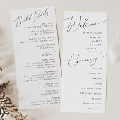 Whimsical Minimalistisch Script Wedding Program Programm