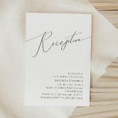 Whimsical Minimalistisch Script Wedding Reception Begleitkarte