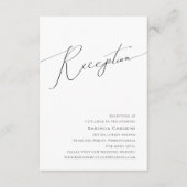 Whimsical Minimalistisch Script Wedding Reception Begleitkarte (Vorderseite)