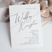 Whimsical Minimalistisch Script Wedding Reception  Einladung