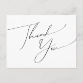 Whimsical Minimalistisch Script Wedding Vielen Dan Postkarte (Vorderseite)